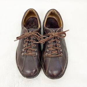 Women's BORN Size 8.5 Lace Up Brown Leather Oxford Shoes Casual Comfort